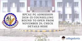 RPCAU PG Admission 2024 Counselling Round to Open